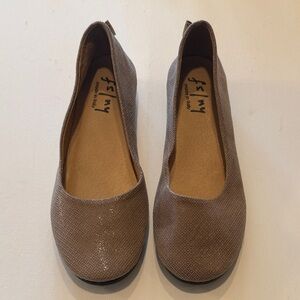 French Sole Brown Textured Flats